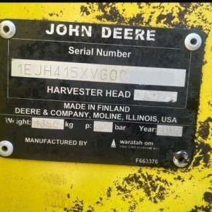 foto JD H415 hlava harvestor JohnDeere